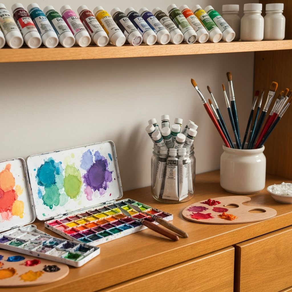 미술 도구 및 재료 공간